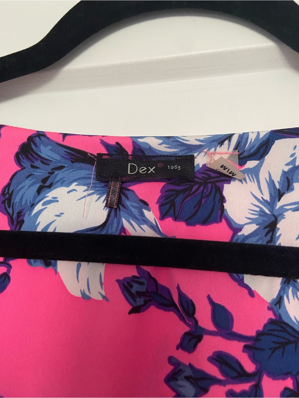 Dex Hot Pink and Blue Floral Summer Sleeveless Dress - Picture 5 of 15